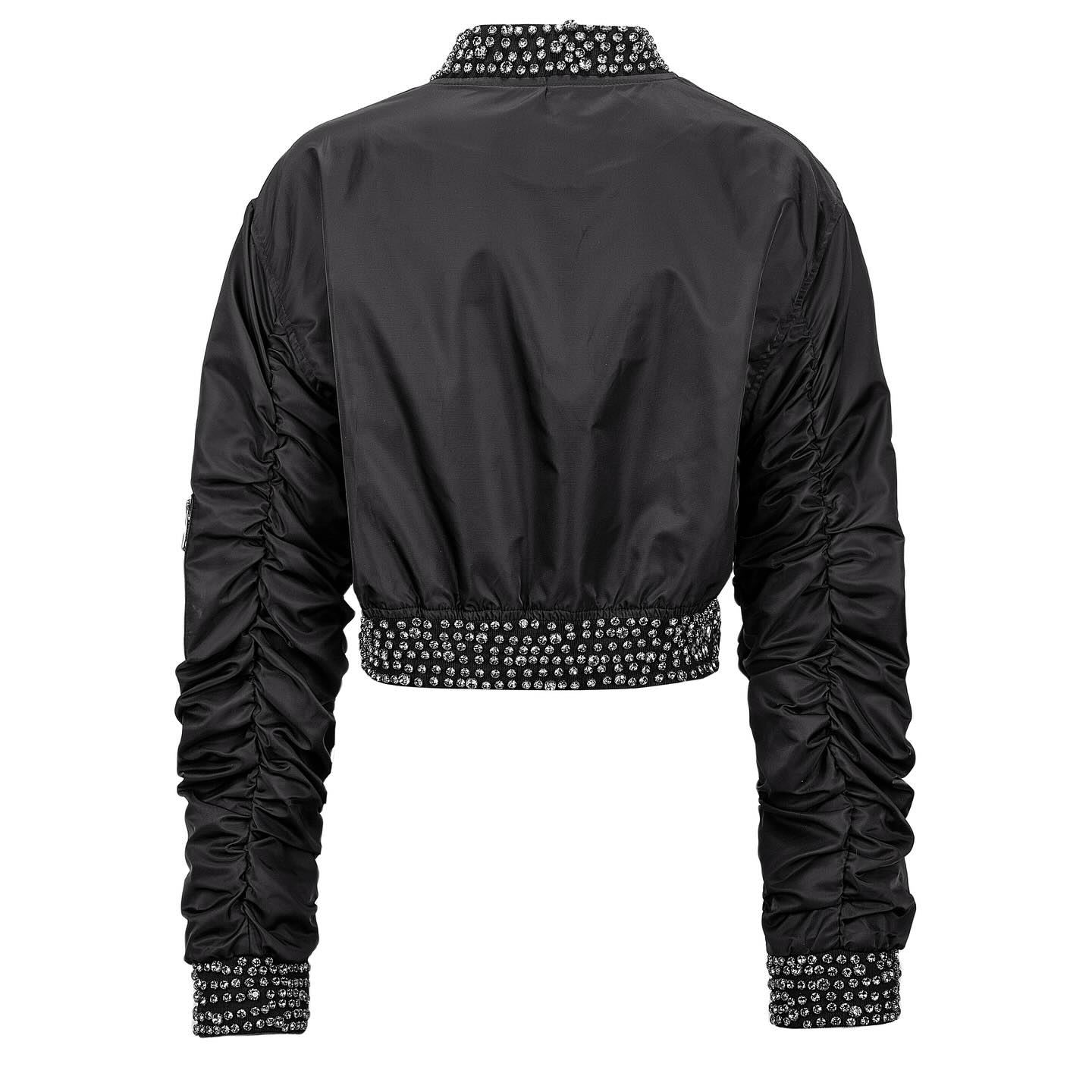 Sparkly Rhinestone Bomber Jacket