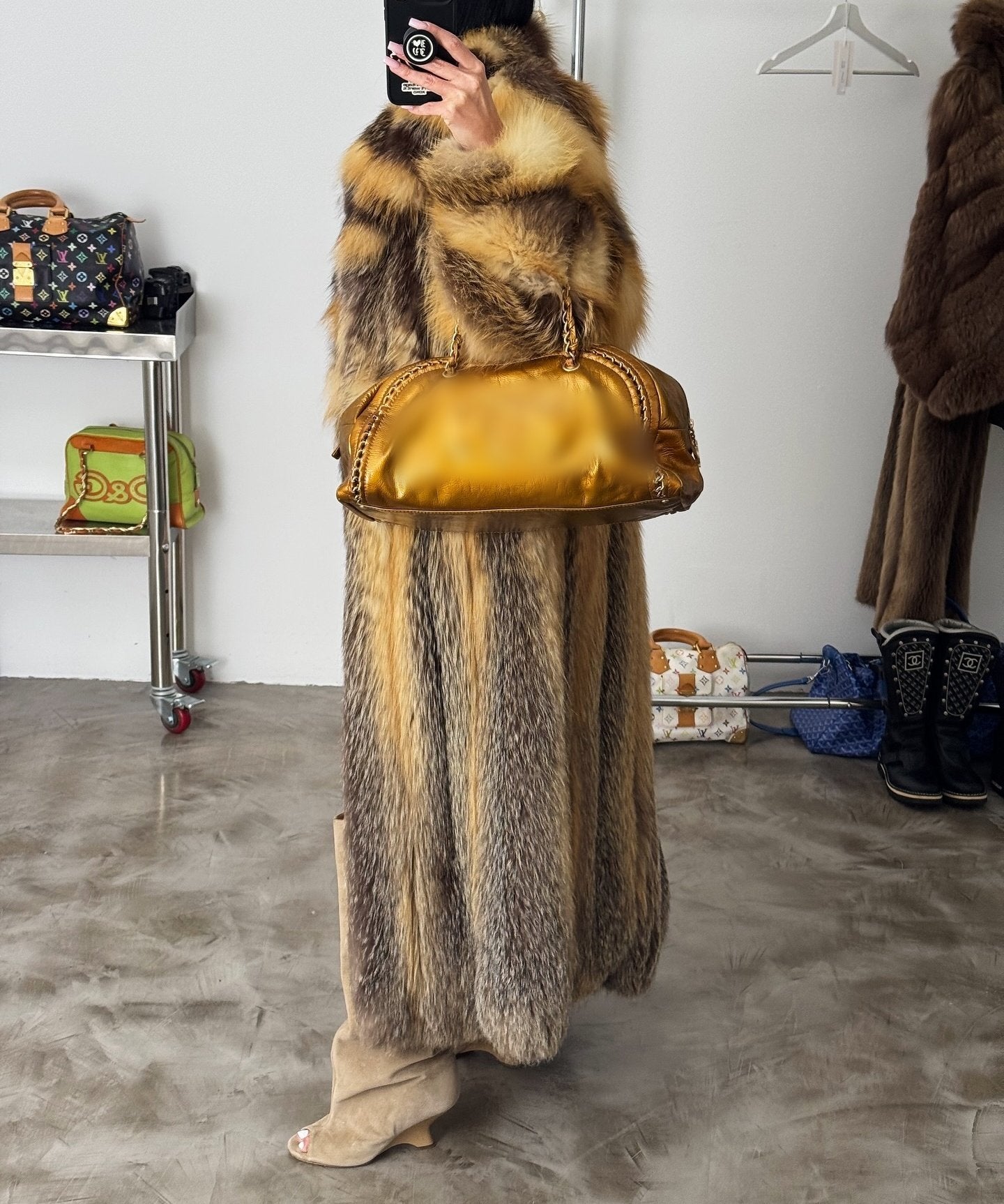 Brown Long Fur Coat