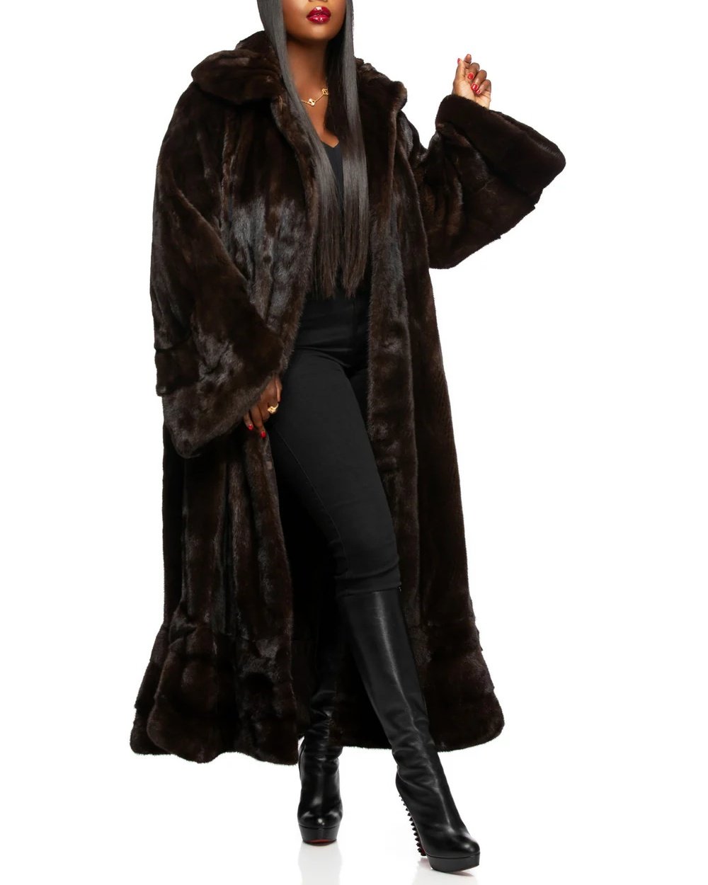 Full Length Fox Fur Coat