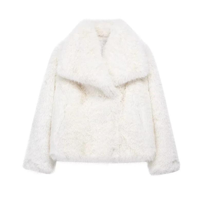 Eco Fur Bomber Jacket Coat