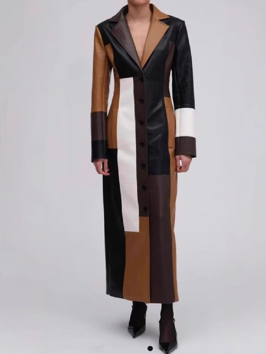 Fab Winter Leather Coat Dress