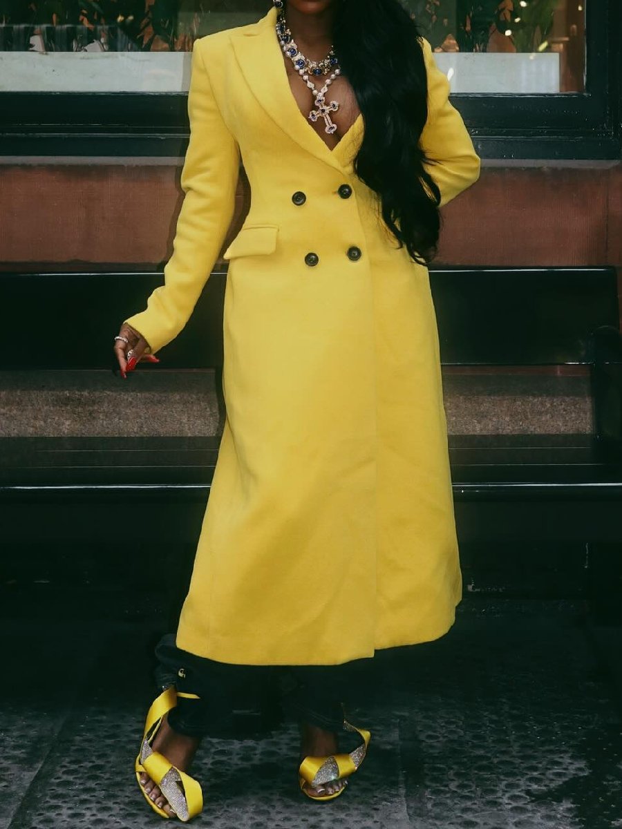 Fab Yellow Coat Outfit