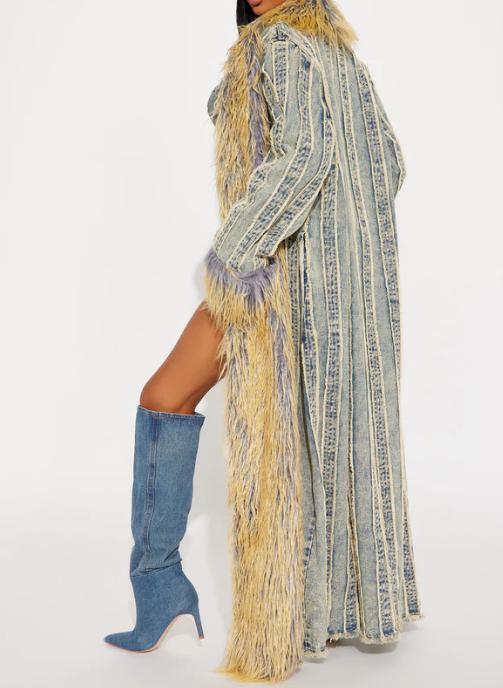 Pop Washed Denim Coat