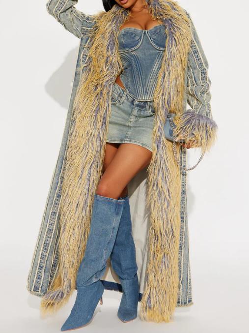 Pop Washed Denim Coat